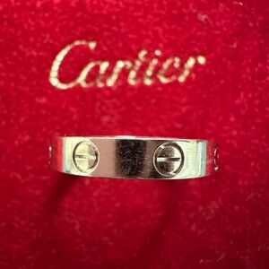 Preowned Cartier love ring 18k white gold size 55 3.5mm